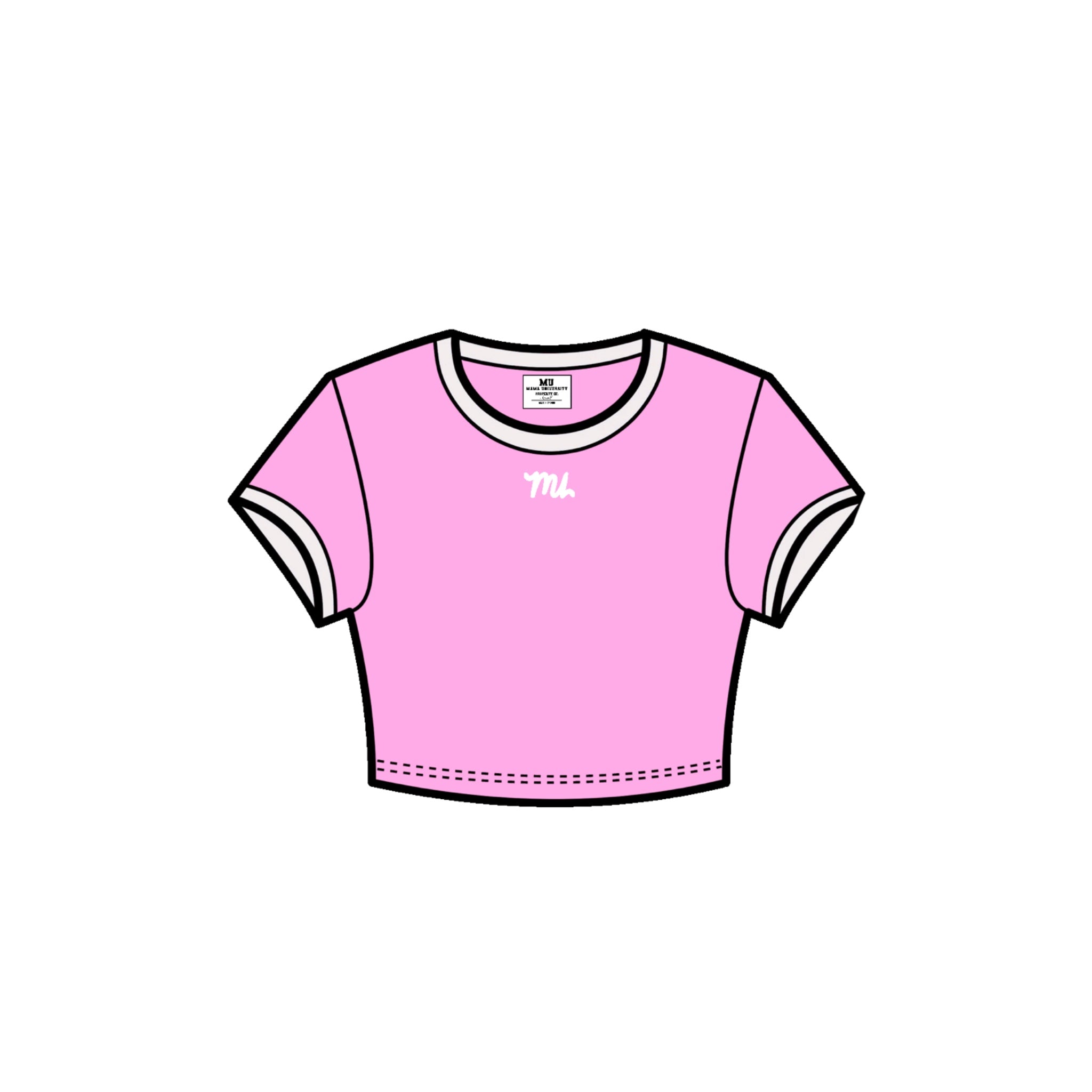 "BUBBLEGUM" CROP TOP