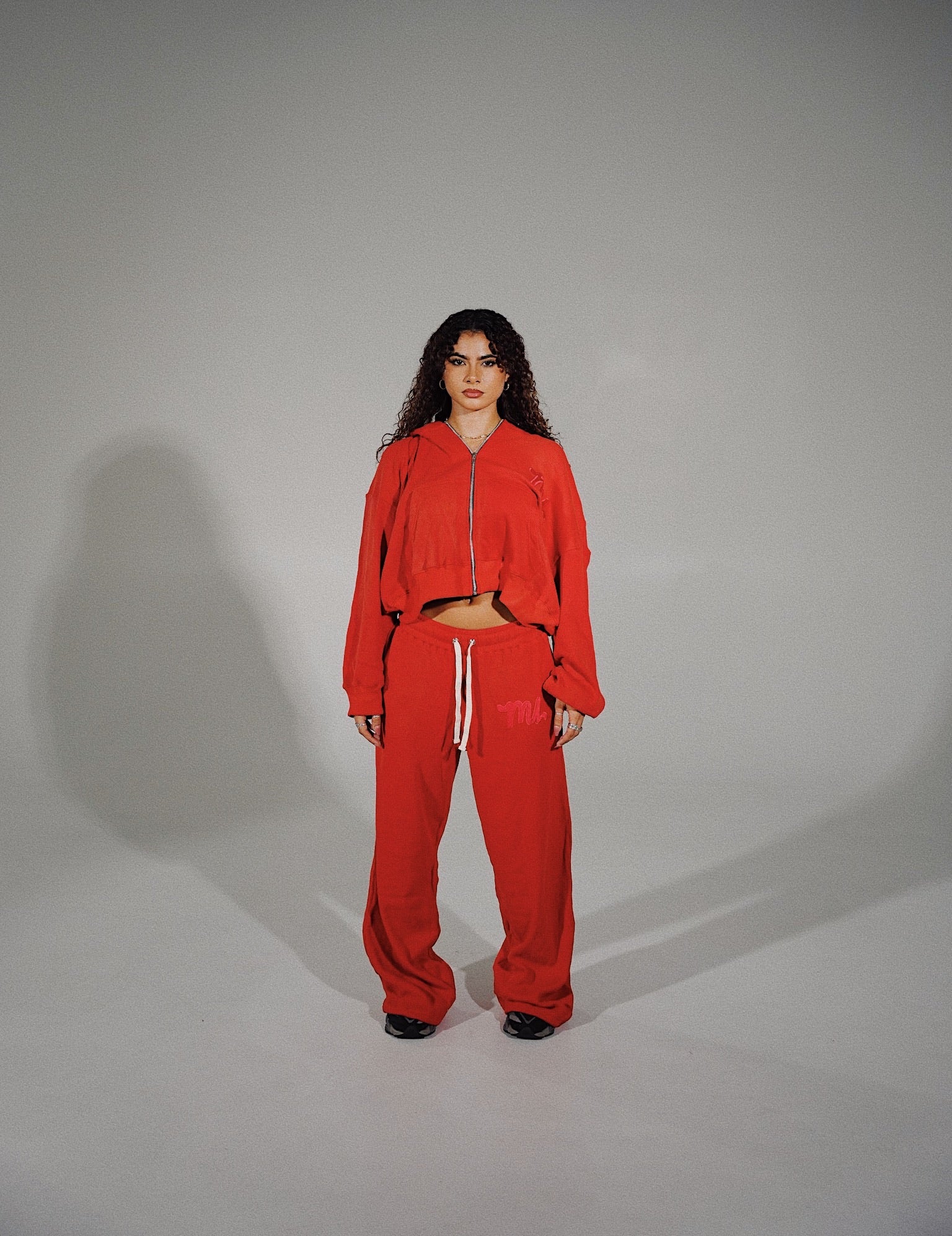 RED THERMAL SWEATSUIT