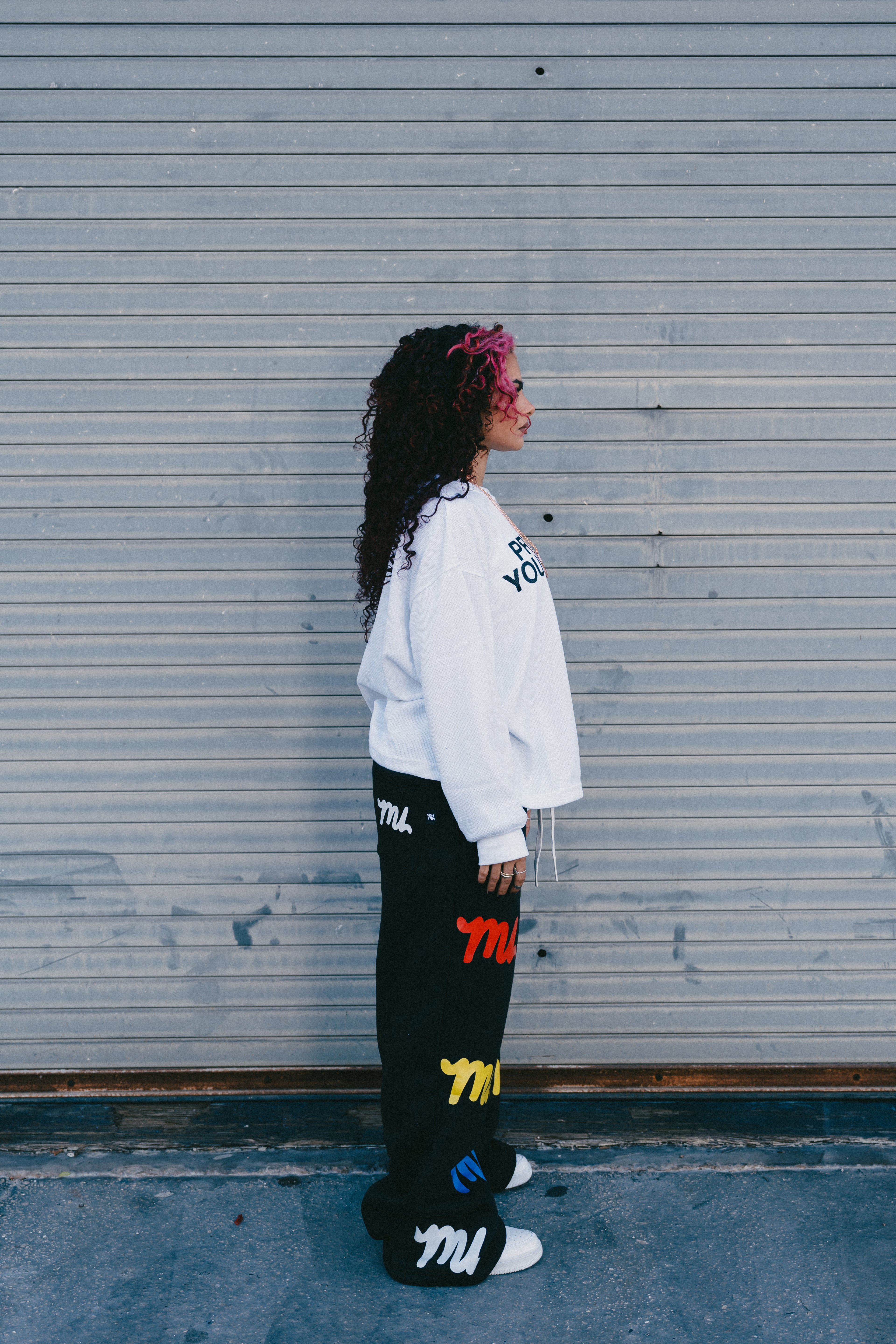 BLACK MU MONOGRAM SWEATPANTS