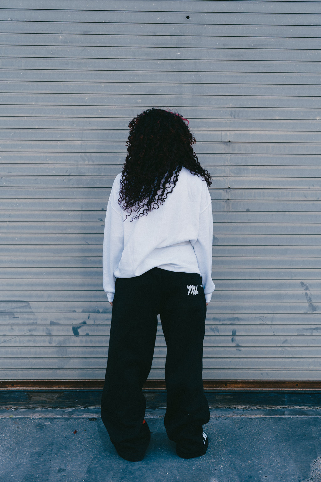 BLACK MU MONOGRAM SWEATPANTS