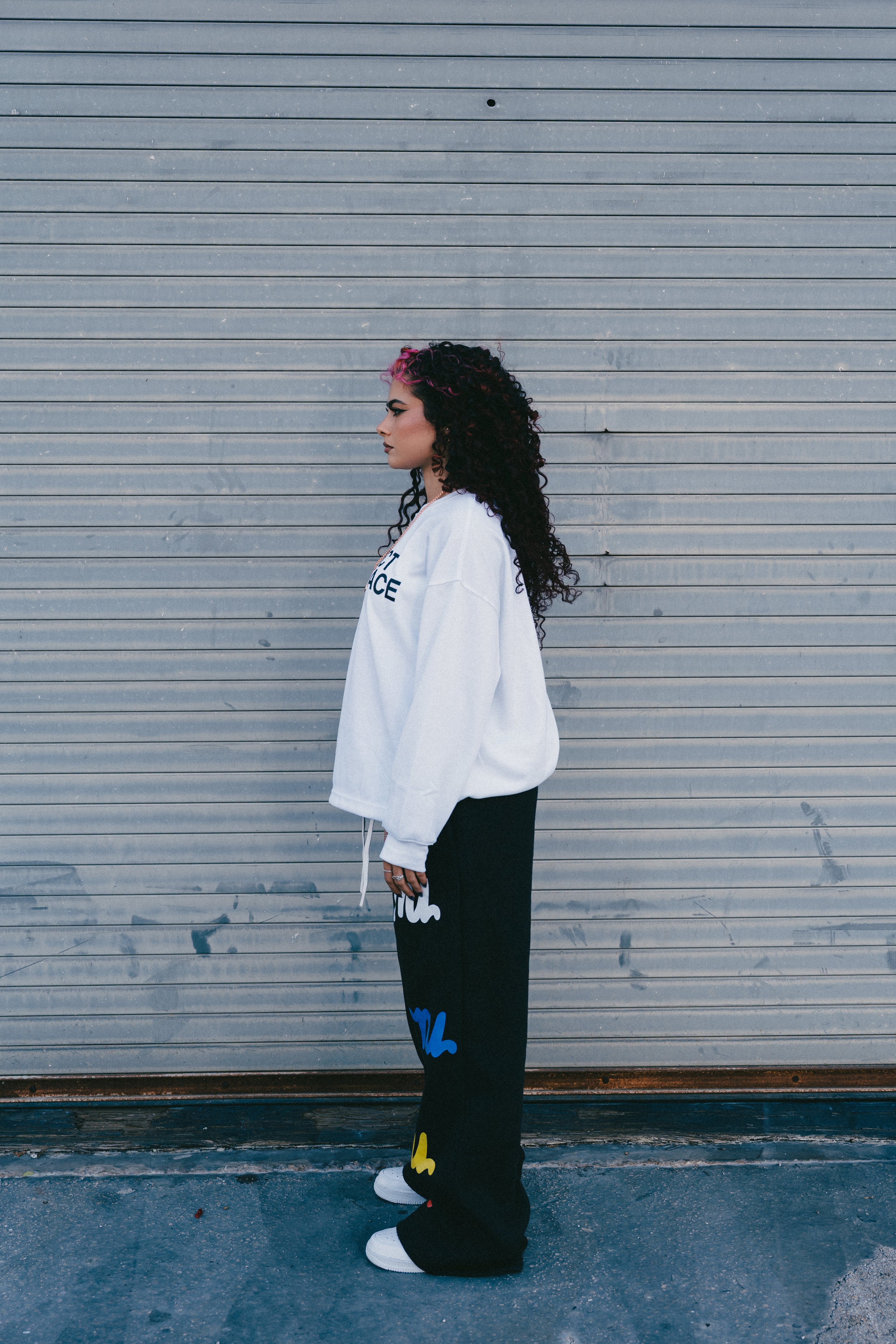 BLACK MU MONOGRAM SWEATPANTS