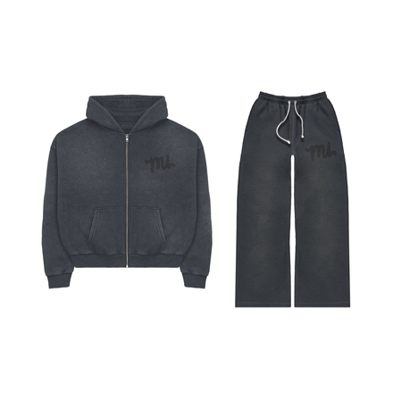 BLACK THERMAL SWEATSUIT