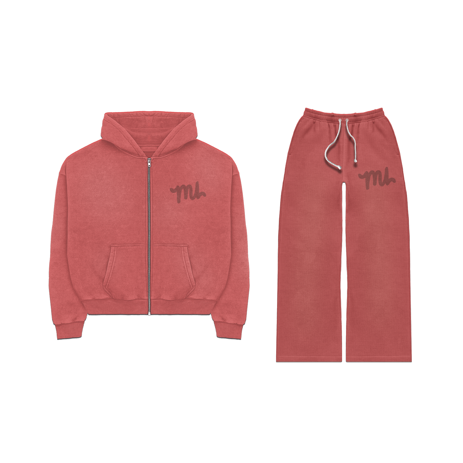 RED THERMAL SWEATSUIT