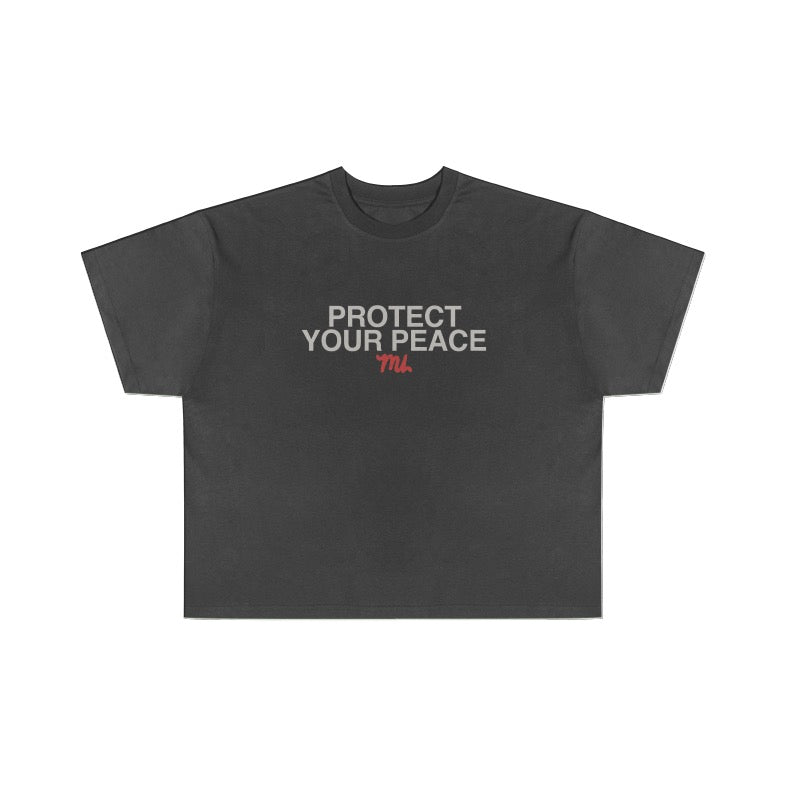 BLACK "PROTECT YOUR PEACE" TEE